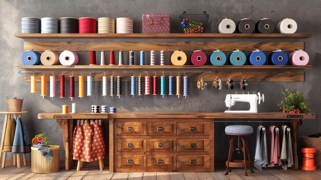 ateliér so strojmi a nitami